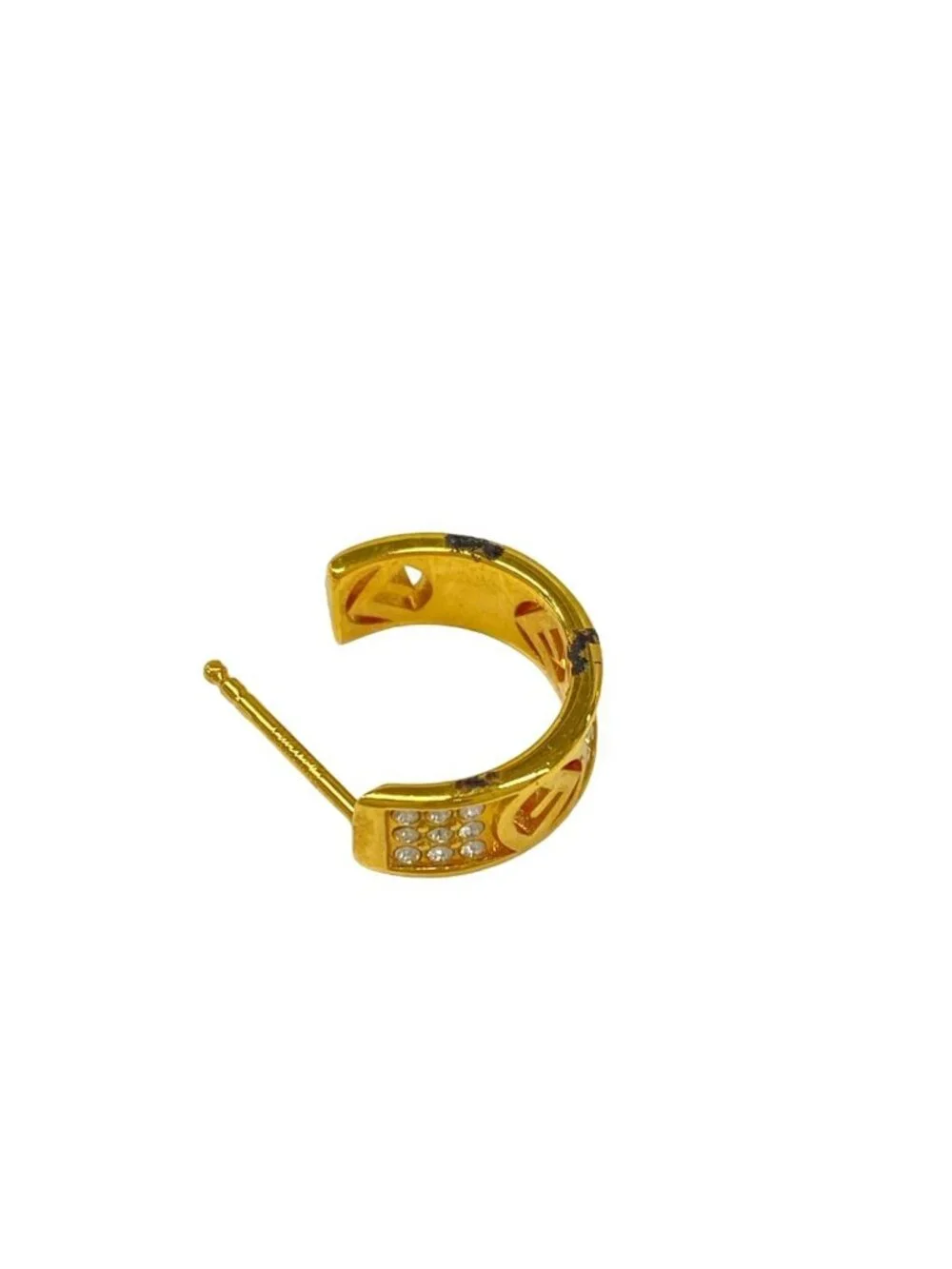 Fendi Earrings F is Fendi Gold Clear